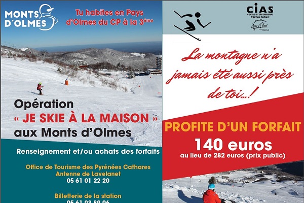 Monts d'Olmes : forfait ski pour les enfants